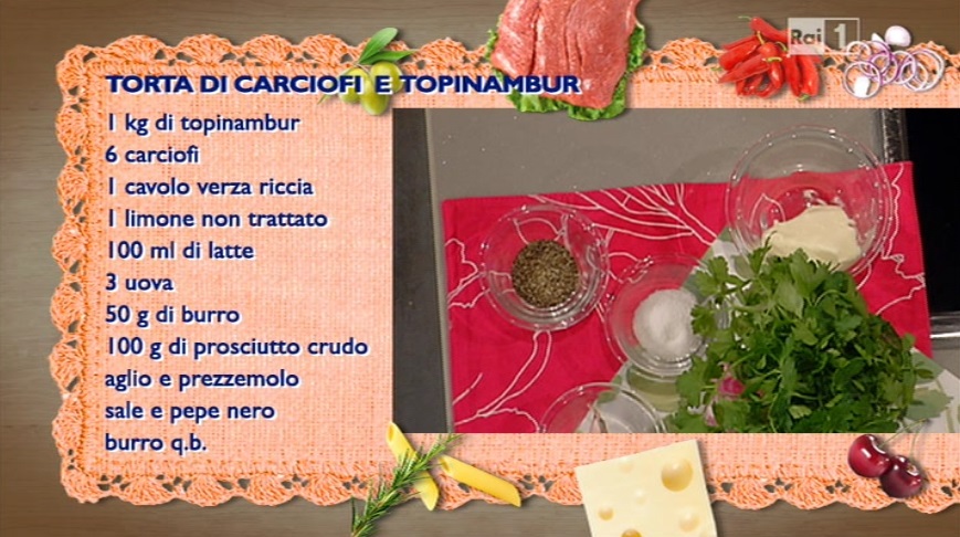 torta di carciofi e topinambur