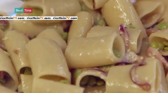 paccheri fave guanciale e pecorino