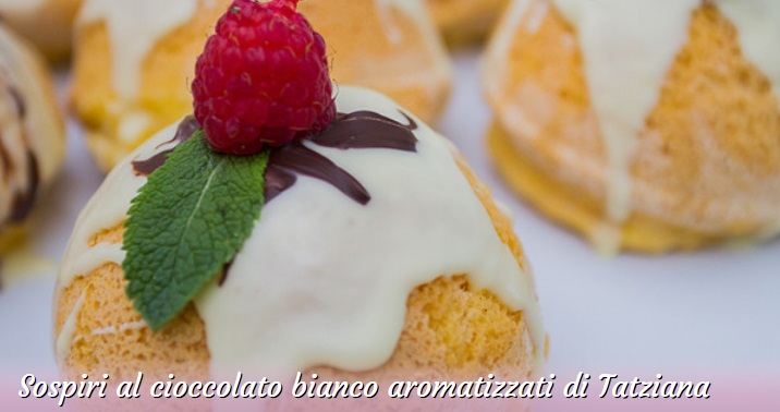 sospiri al cioccolato bianco aromatizzati