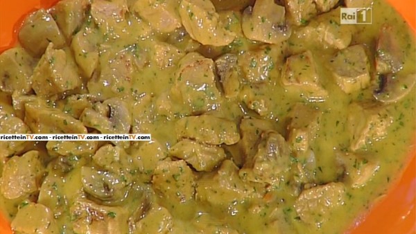 fricassea di vitello con funghi