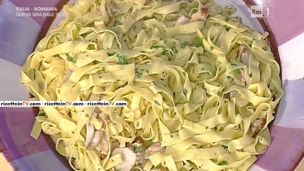 tagliatelle lardo e porcini