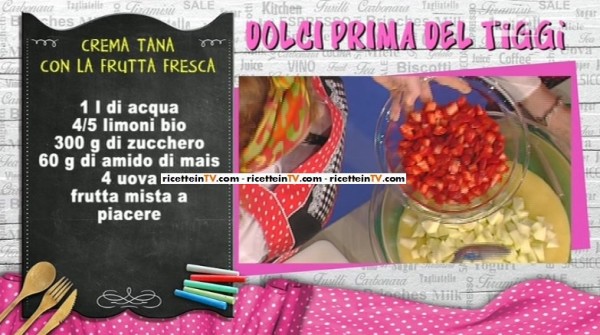 crema Tana con la frutta fresca