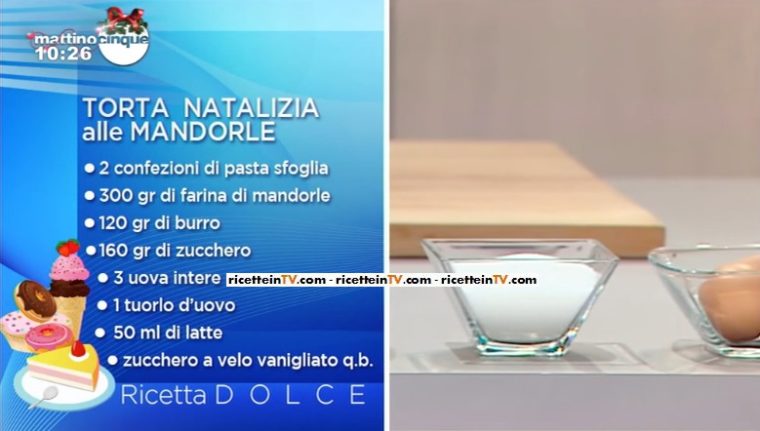 torta natalizia alle mandorle