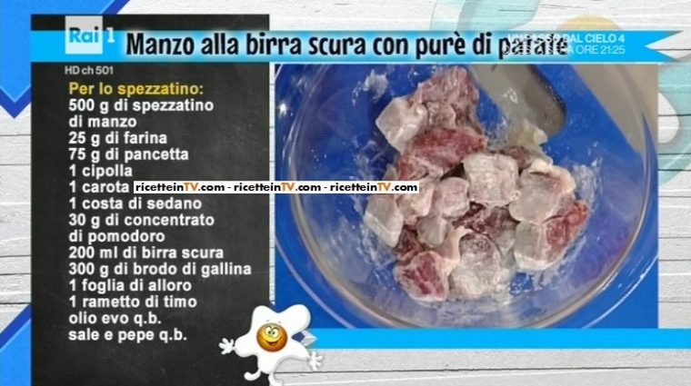 manzo alla birra scura con purè di patate di Hiro Shoda