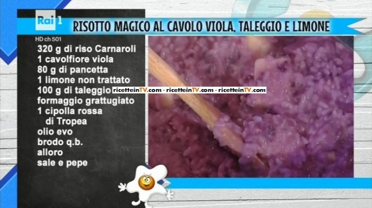 risotto magico al cavolo viola taleggio e limone di Sergio Barzetti