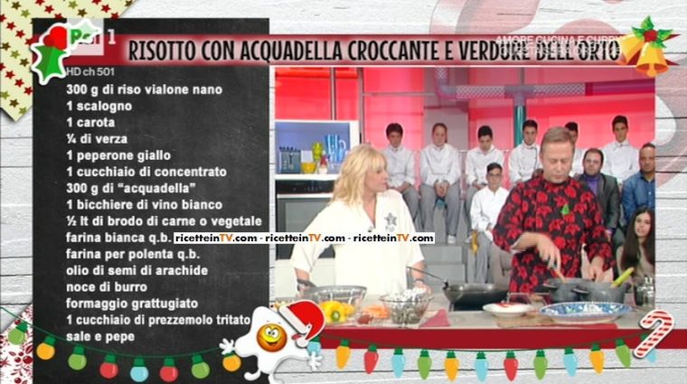 risotto con acquadella croccante e verdure dell'orto di Daniele Persegani