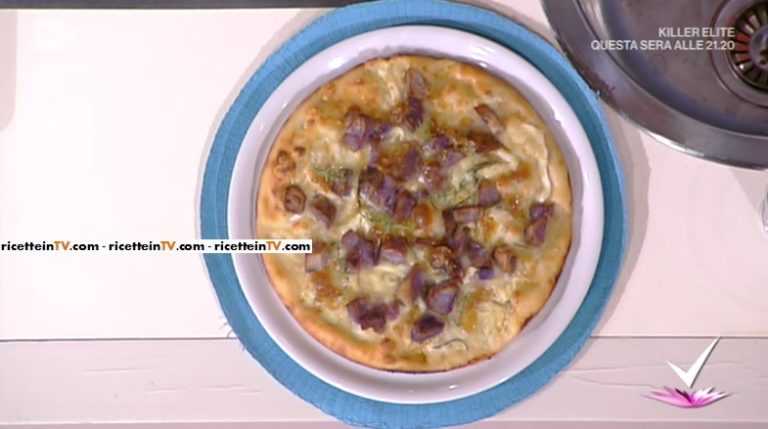 pizza con patate viola gorgonzola e scalogno di Gianfranco Iervolino