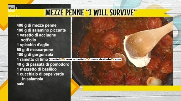 mezze penne i will survive di Daniele Persegani