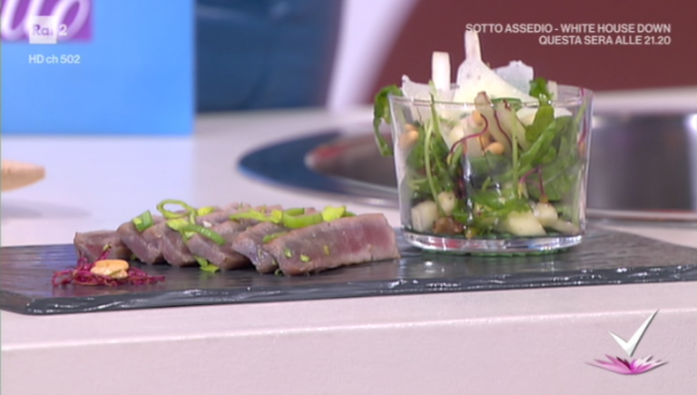 tagliata di tonno e insalata del paradiso perduto