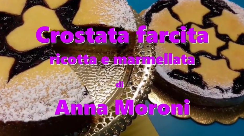 crostata farcita ricotta e marmellata