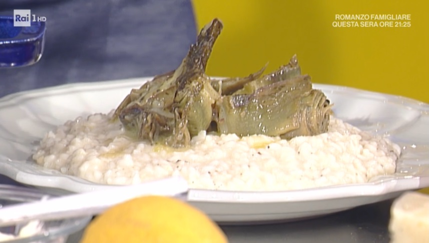 risotto cacio e pepe con carciofi di Sergio Barzetti