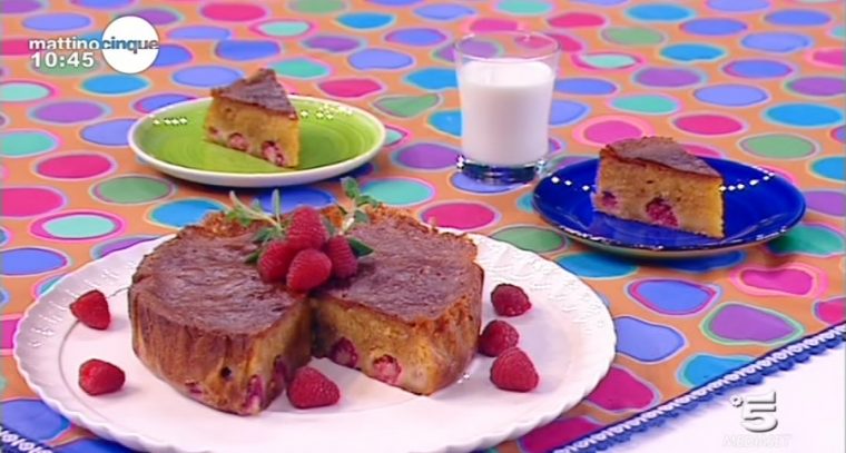 focaccia cioccolato bianco e lamponi