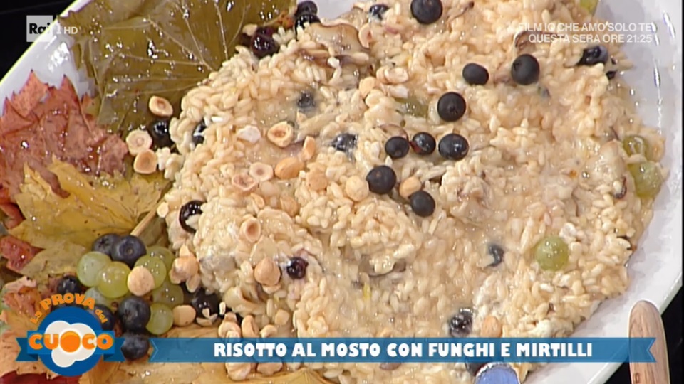 risotto al mosto con funghi e mirtilli di Susanna Badii