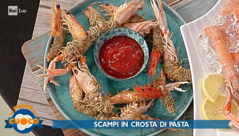 scampi in crosta di pasta di Diego Bongiovanni