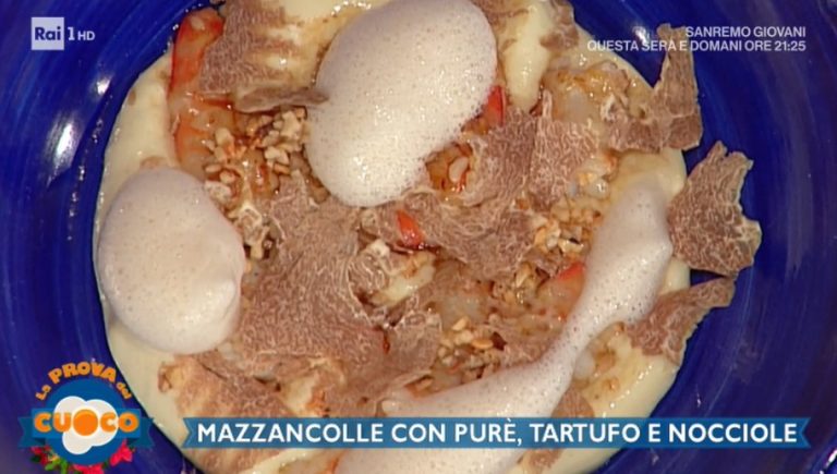 mazzancolle con purè tartufo e nocciole di Gianfranco Pascucci