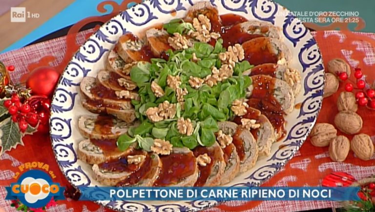 polpettone di carne ripieno di noci