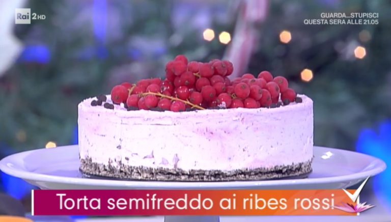 torta semifreddo ai ribes rossi