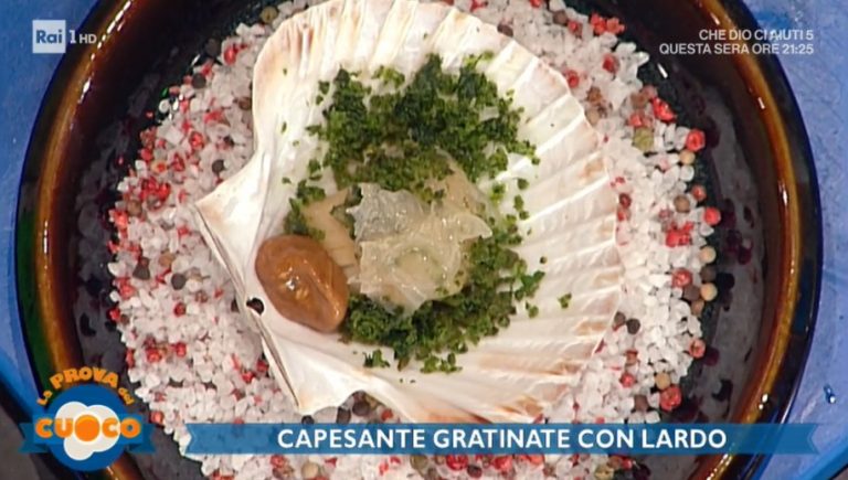 capesante gratinate con lardo di Gianfranco Pascucci