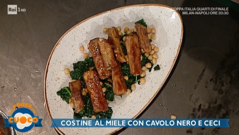 costine al miele con cavolo nero e miele