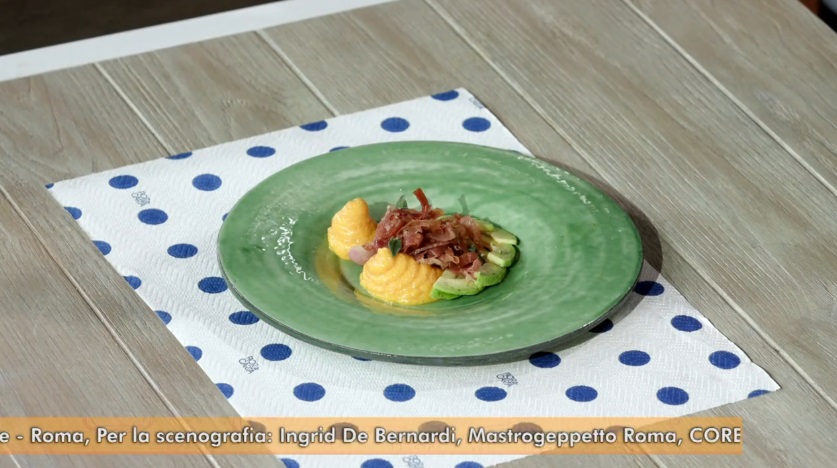 mousse di melone con prosciutto crudo