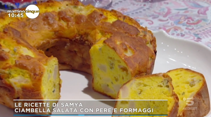 ciambella salata pere e formaggi