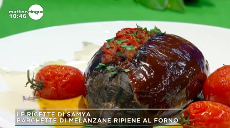 barchette di melanzane ripiene al forno