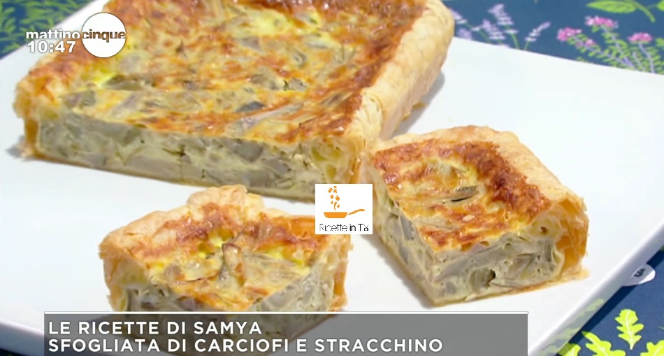 sfogliata di carciofi e stracchino di Samya