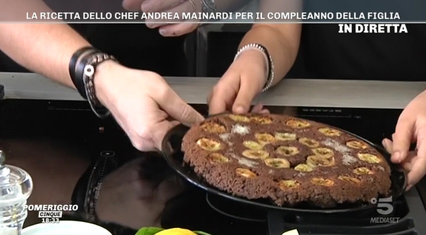 torta rovesciata banane e cioccolato