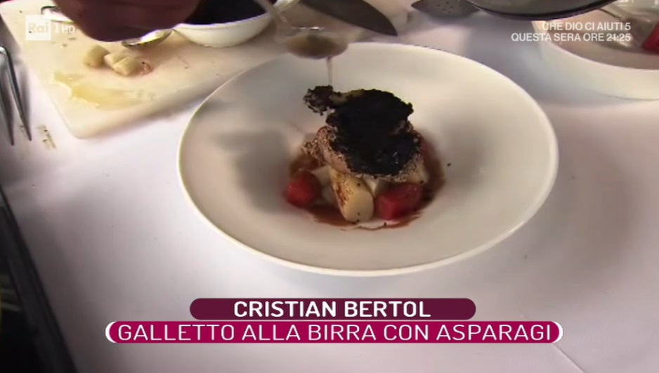 galletto alla birra con asparagi di Cristian Bertol