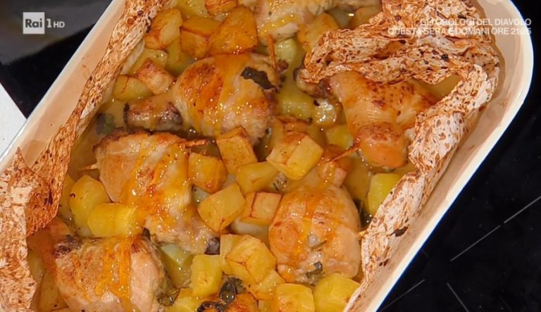 fusi di pollo al cartoccio con patate alla birra di Sergio Barzetti