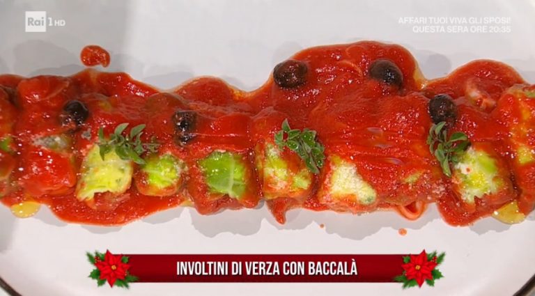 involtini di verza con baccalà