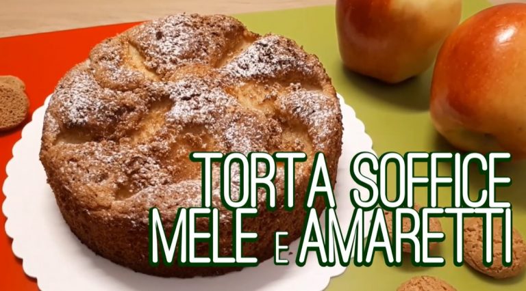 torta soffice mele e amaretti