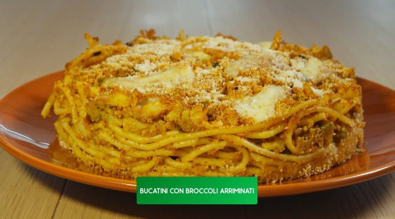 bucatini con broccoli arriminati