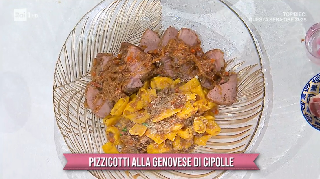 pizzicotti alla genovese di cipolle di Mauro e Mattia Improta