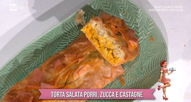 torta salata porri zucca e castagne di zia Cri