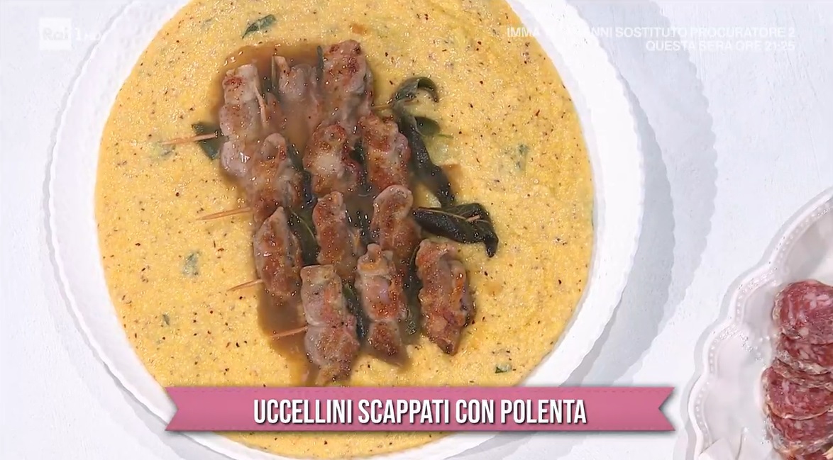 uccellini scappati con polenta