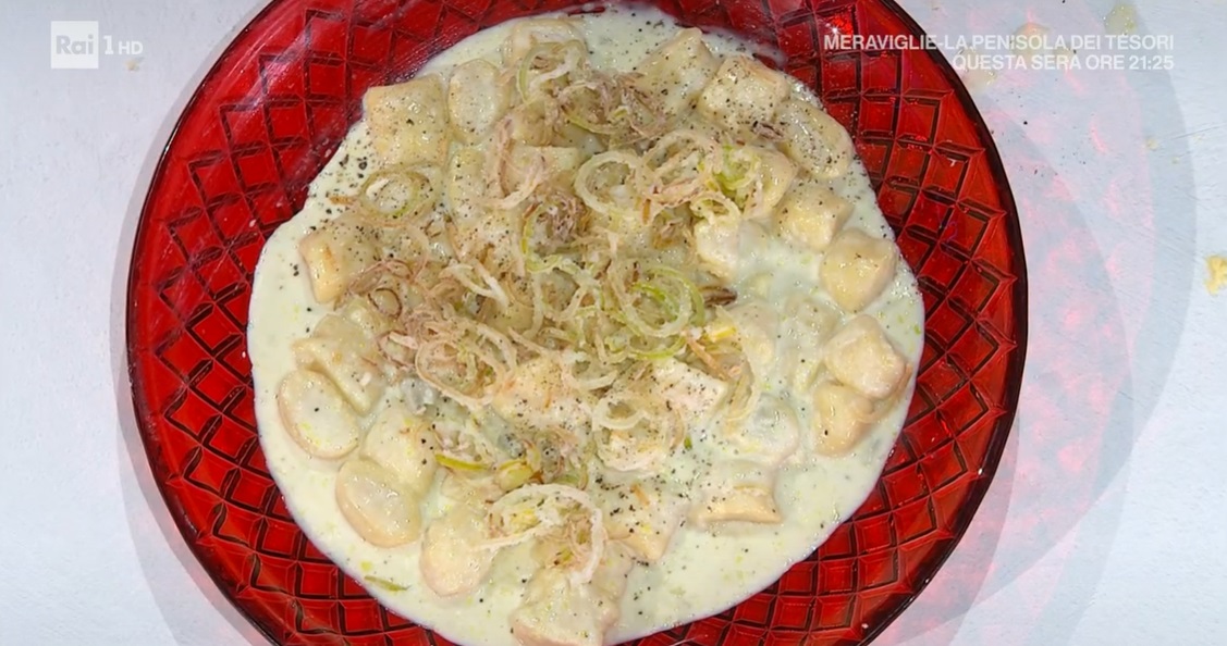 gnocchi ai porri e gorgonzola di Francesca Marsetti