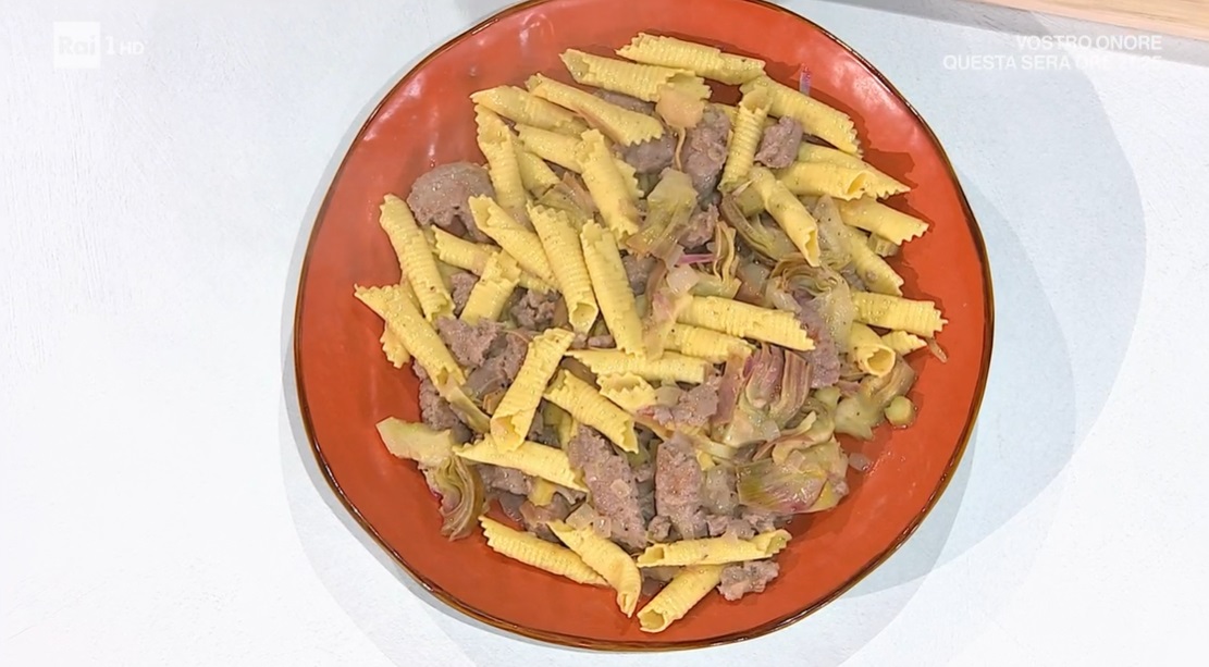 garganelli salsiccia e carciofi di Chloe Facchini