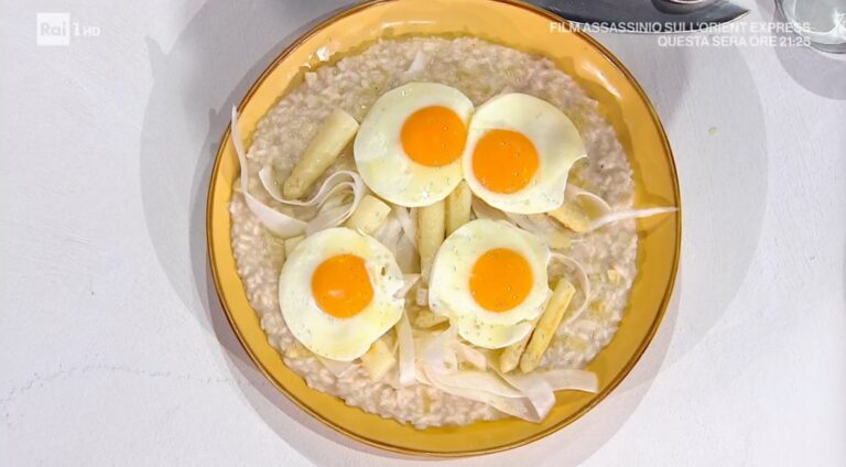 risotto asparagi e uovo fritto di Sergio Barzetti