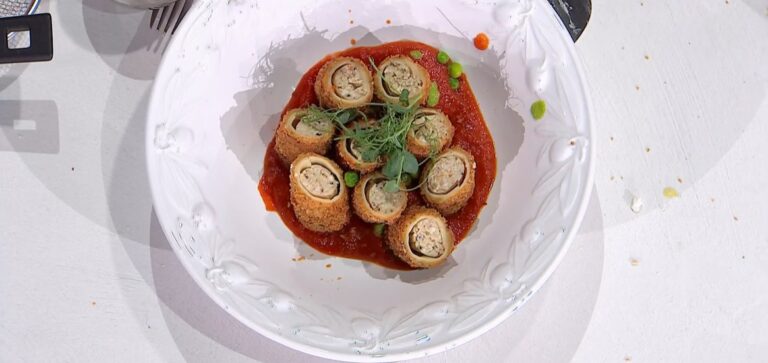 cannelloni fritti con cozze e piselli di Michele Farru