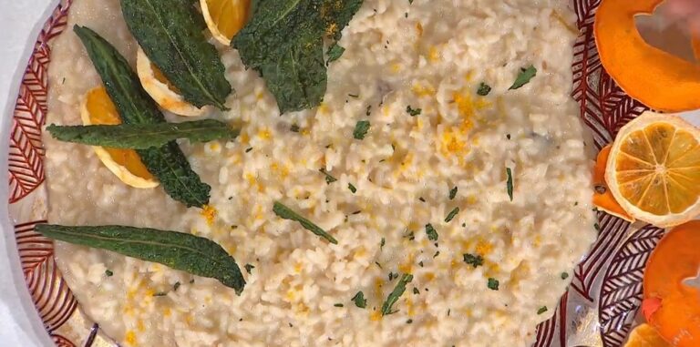 risotto arancia cavolo nero e taleggio di Sergio Barzetti