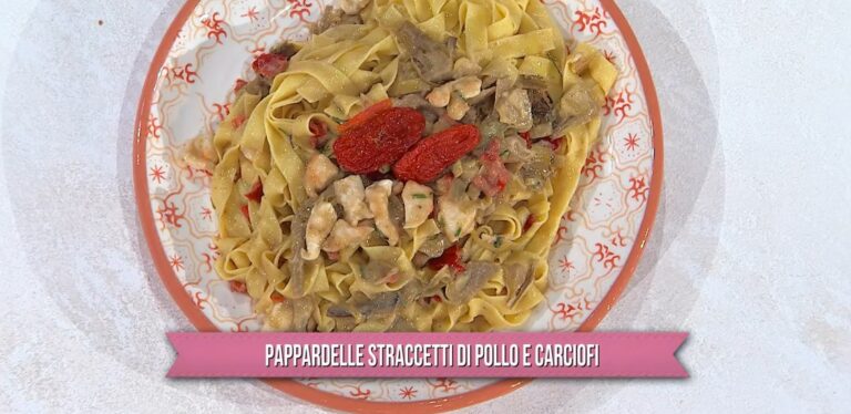 pappardelle straccetti di pollo e carciofi di Fabio Potenzano