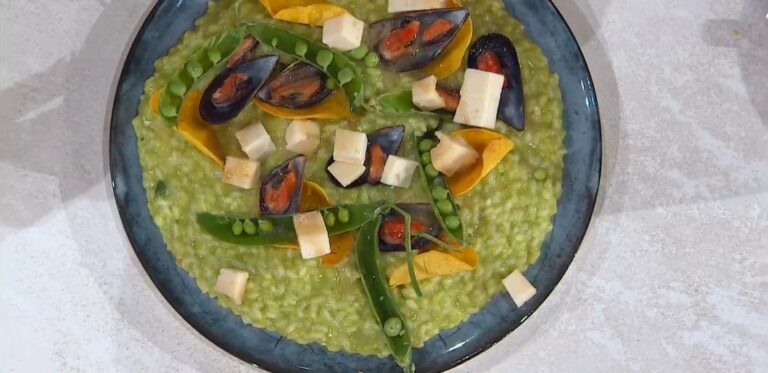 risotto montebore piselli e cozze di Sergio Barzetti