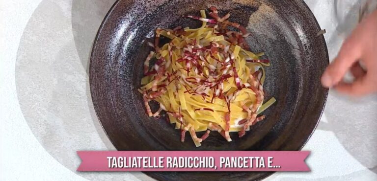 tagliatelle radicchio e pancetta di Gilberto Neirotti