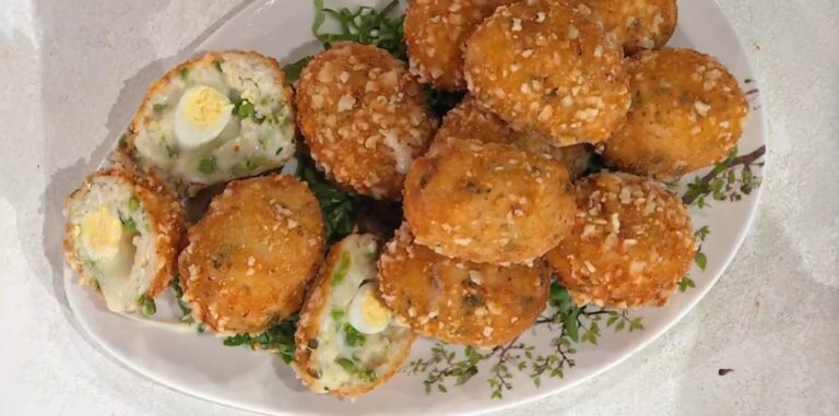 supplì asparagi e piselli con uova sode di Sergio Barzetti