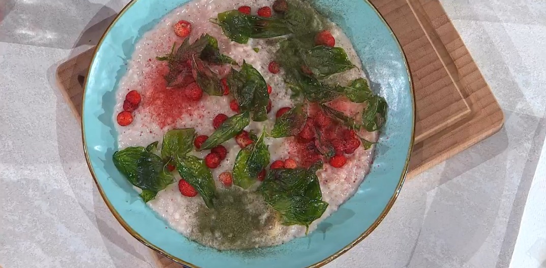 risotto taleggio aceto e fragoline di Sergio Barzetti