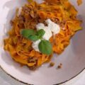 fettuccine con ragù al coltello e stracchino di Ivano Ricchebono