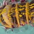 tacos straccetti e radicchio