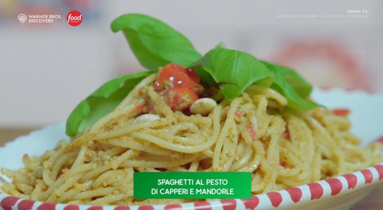 spaghetti al pesto di capperi