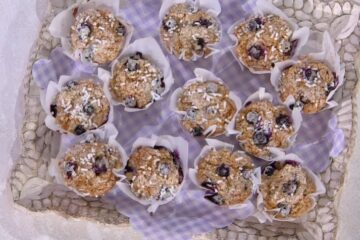 muffin integrali yogurt e mirtilli